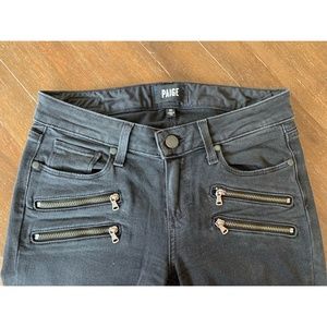 Paige Edgemont Black Fog Skinny Jeans Size 26